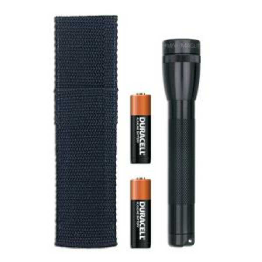 Black Mini Flashlight with Holster