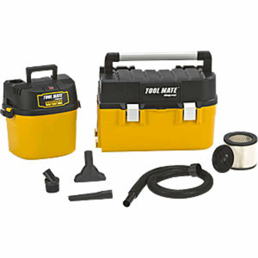 Tool Mate Series Wet/Dry Vacuum with Removable Toolbox 2.5 HP 2.