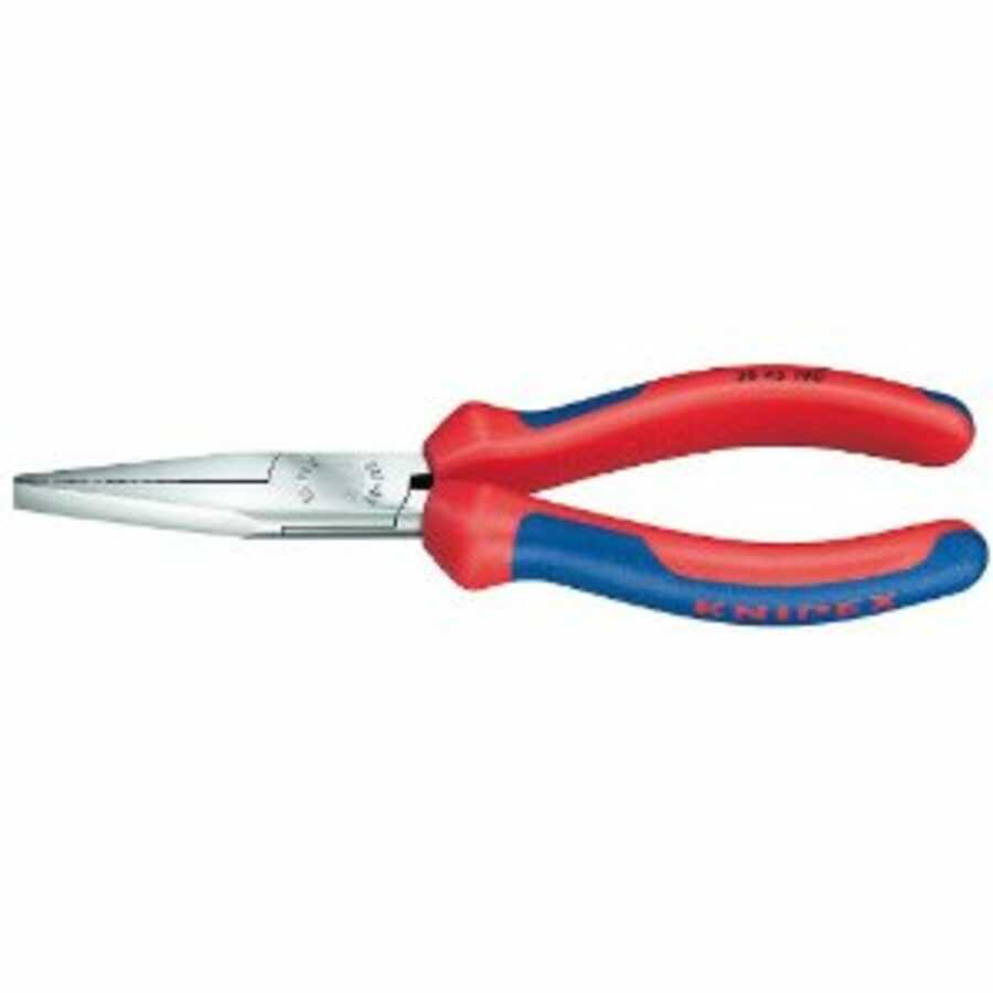 7-1/2" Long Nose Pliers without Cut with Flat Tips with Comfort