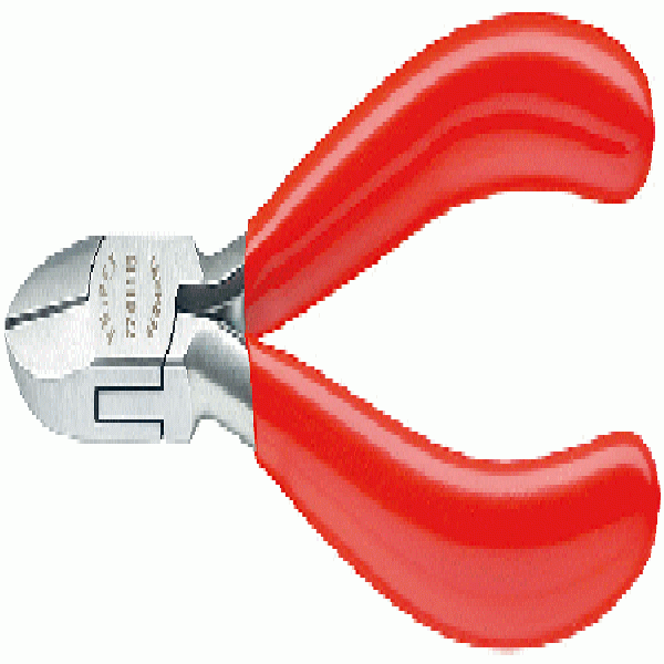 4-1/2" Electronics Diagonal Cutters, Polished Head, Plastic Grip