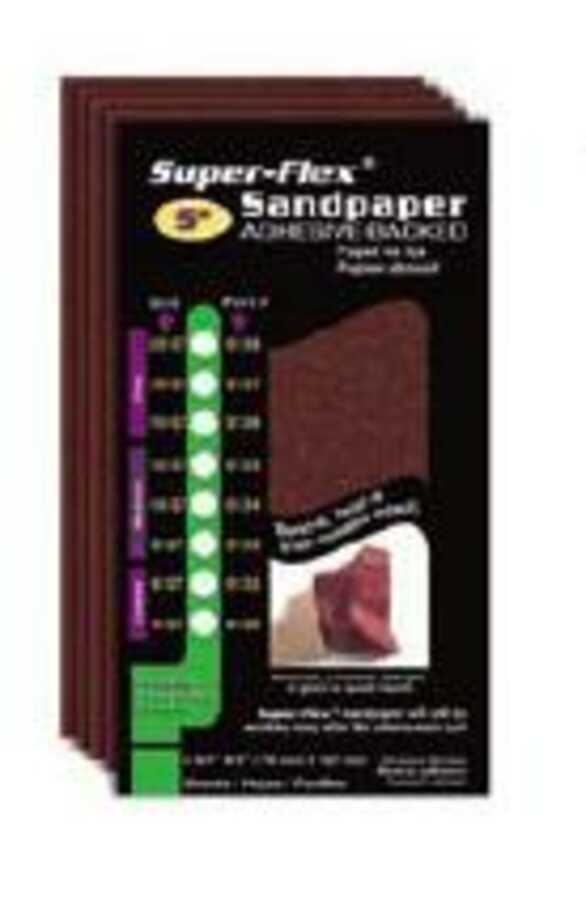 120 Grit Super-Flex(R) (Cloth) Sandpaper 2 3/4'' X 8'' 4 Pack