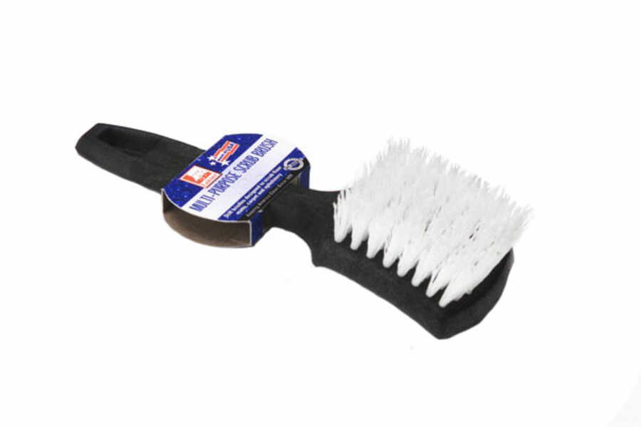 8.5" Multi-purpose Tire and Mat Scrub with Stiff Bristles