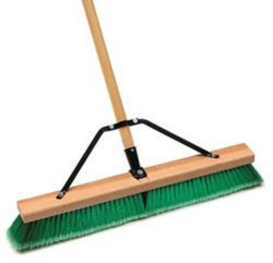 18" Push Broom with FlexSweep Connector, 60"x 1-1/8" Lacquered H