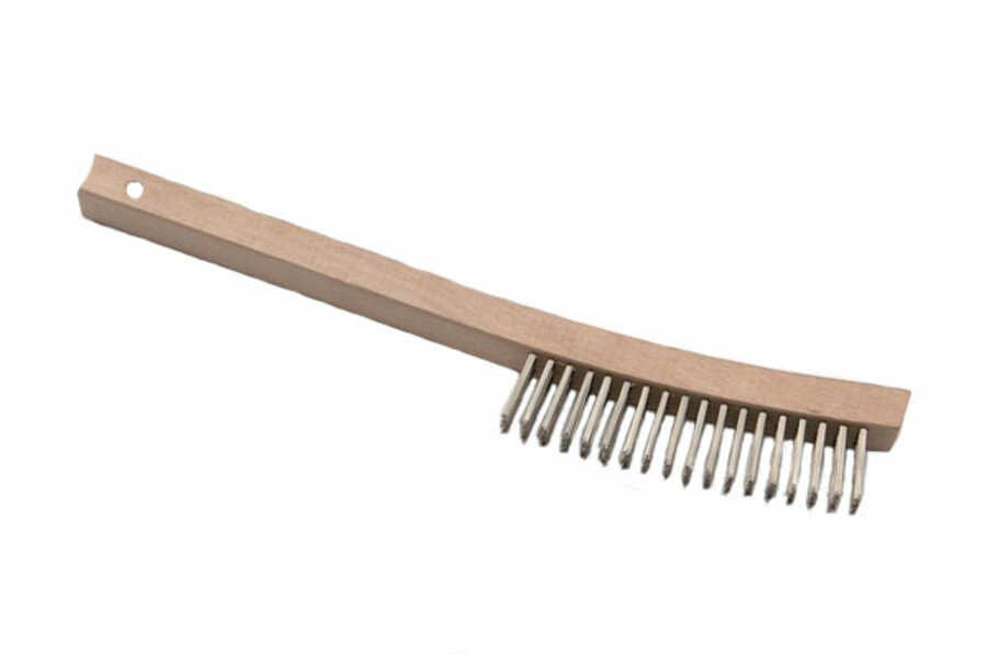 14" 4 x 19 Row Curved Stainless Scratch Brush