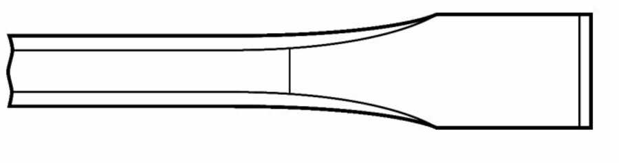 B1 Cleco Shank Hammr Flat Chisel 7" Long