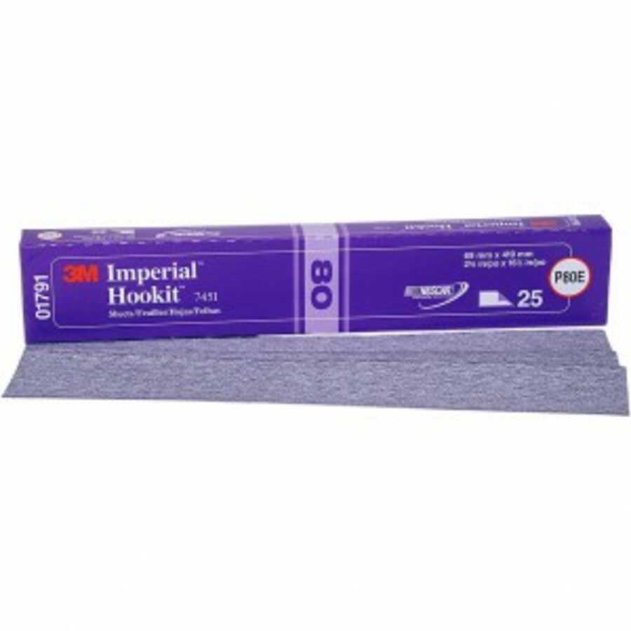 Imperial Hookit File Sheet, 80 Grade, 2 3/4" x 16 1/2"