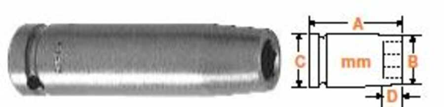 3/4" Square Drive Socket, Metric 30mm Hex Opening