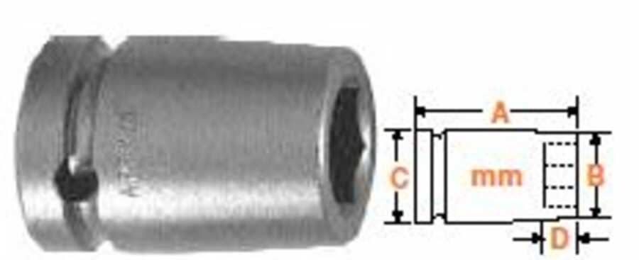 3/4" Square Drive Socket, Metric 33mm