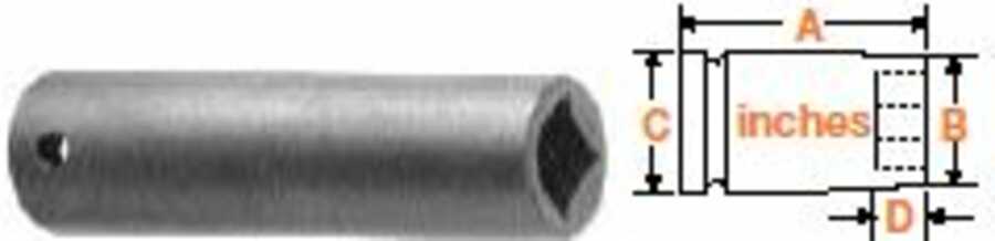 1/2" Square Drive Socket For SAE Square Nuts 13/16" Square Open