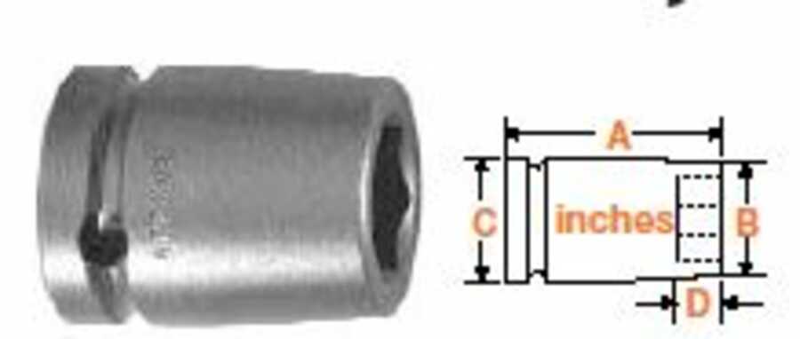 1" Square Drive Socket, SAE 1 1/4" Hex Opening