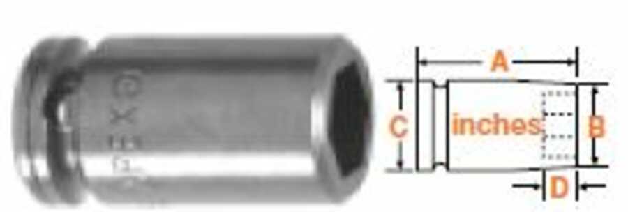 3/8" Square Drive Socket, SAE 3/8" Hex Opening