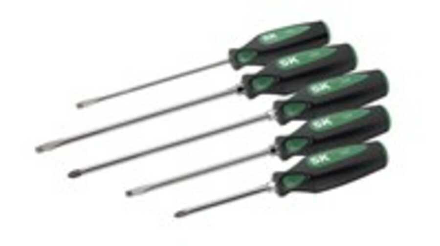 5-Pc CushonGrip Long Reach Screwdriver Set