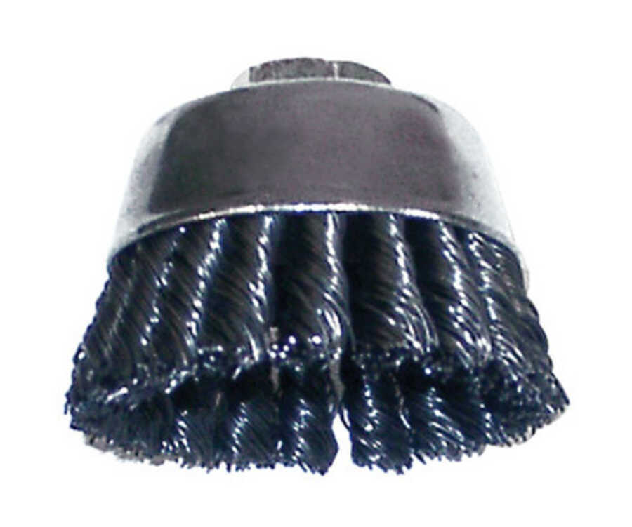 Knotted Wire Cup Brush - 4" x 5/8-11NC .020 Wire