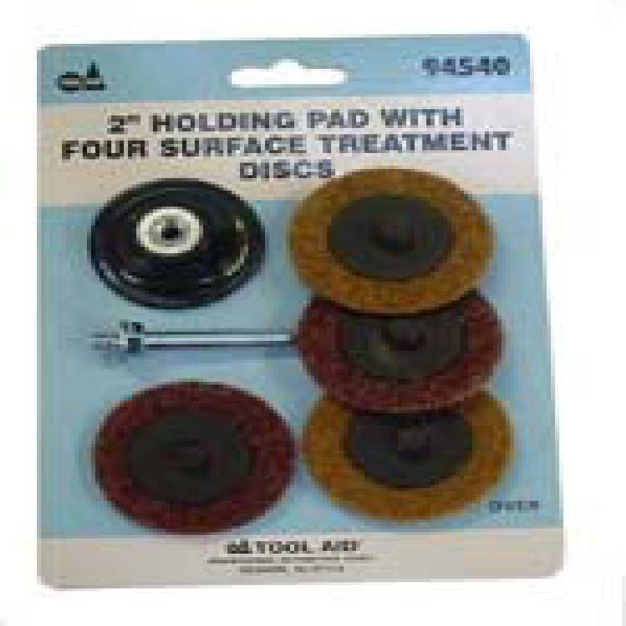 2" Holding Pad with Four Surface Treatment Disc