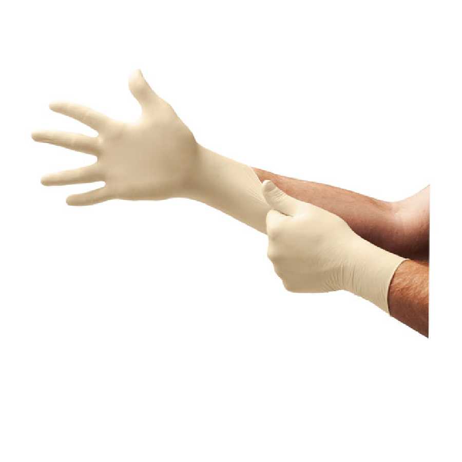 High Five Lightly Powdered Industrial Grade Latex Gloves - Large