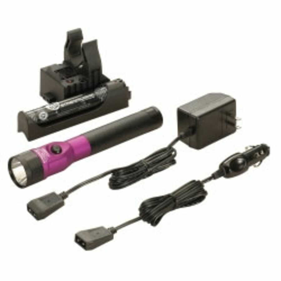 Stinger LED Rechargeable Flashlight w AC/DC & PiggyBack Holder -