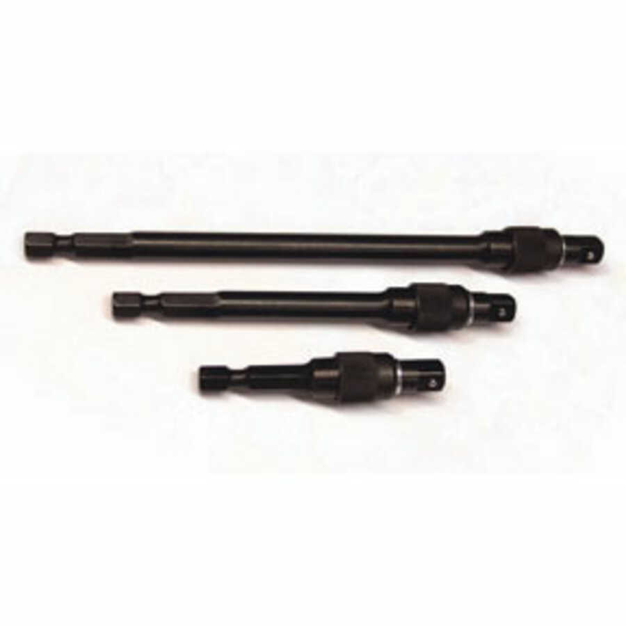 1/4 Inch Drive Power Drive Locking Extension Set 3 Pc