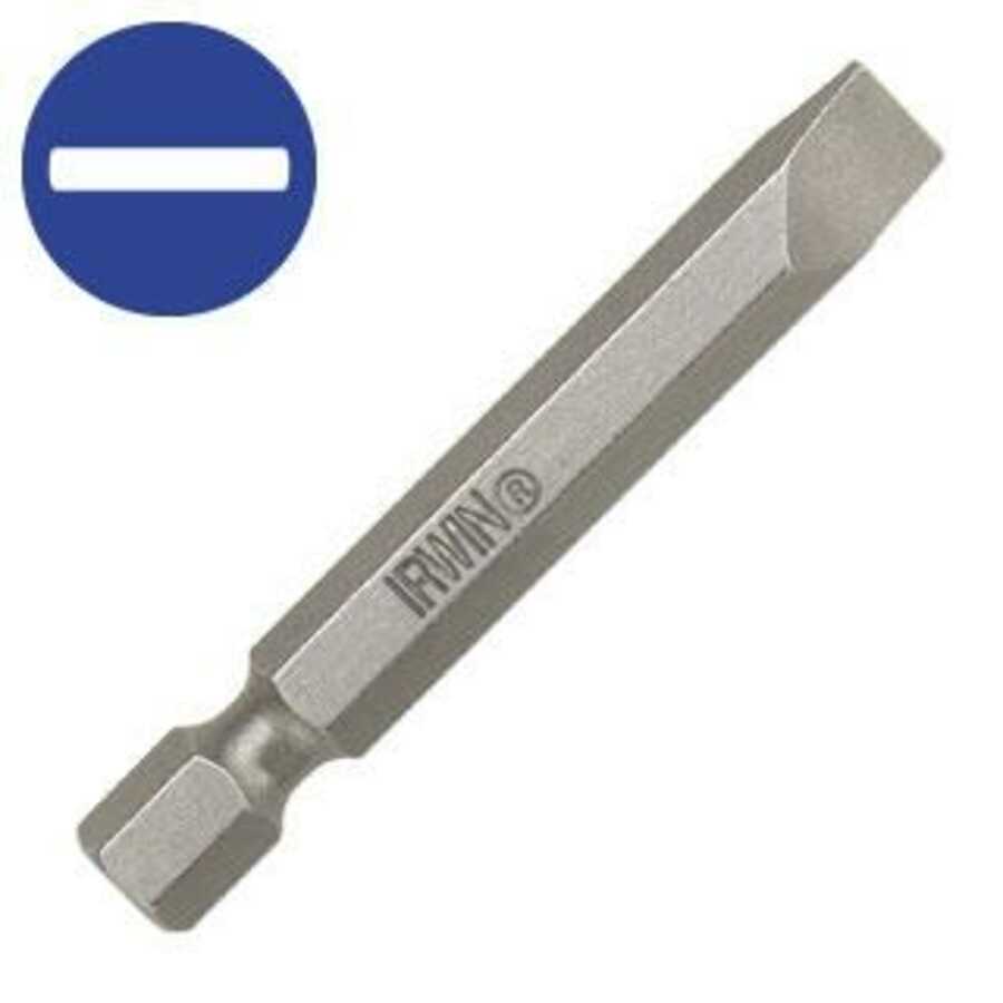 Power Bit, 12-14 Slotted, 1/4 Inch Hex Shank with Groove, 2 Inch