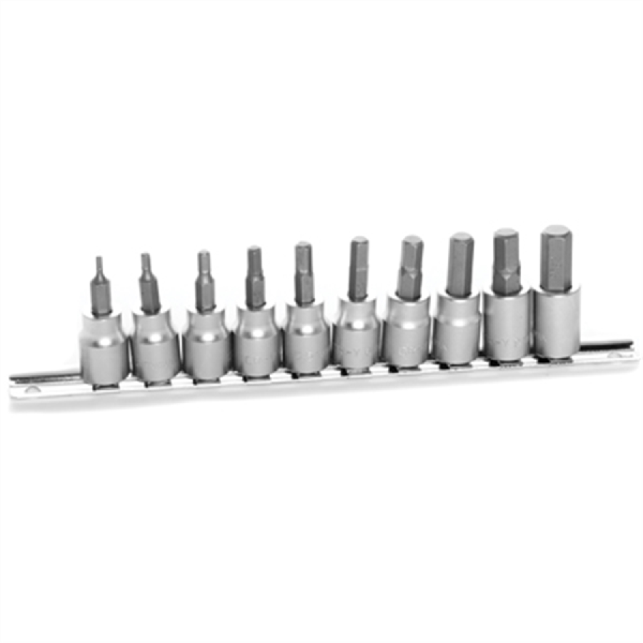 10 Pc MM Hex Bit Socket Set