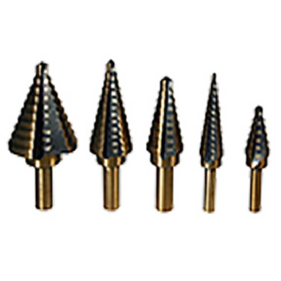 5PC SAE STEP DRILL BIT SET