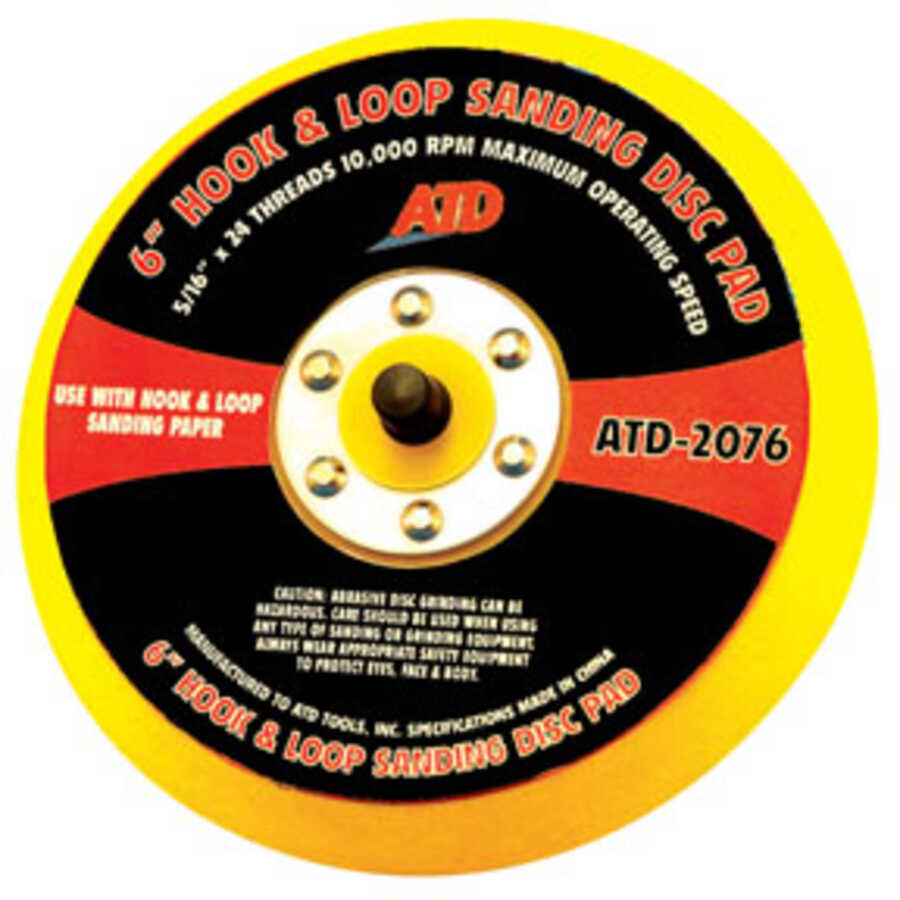 6" HOOK & LOOP DA PAD