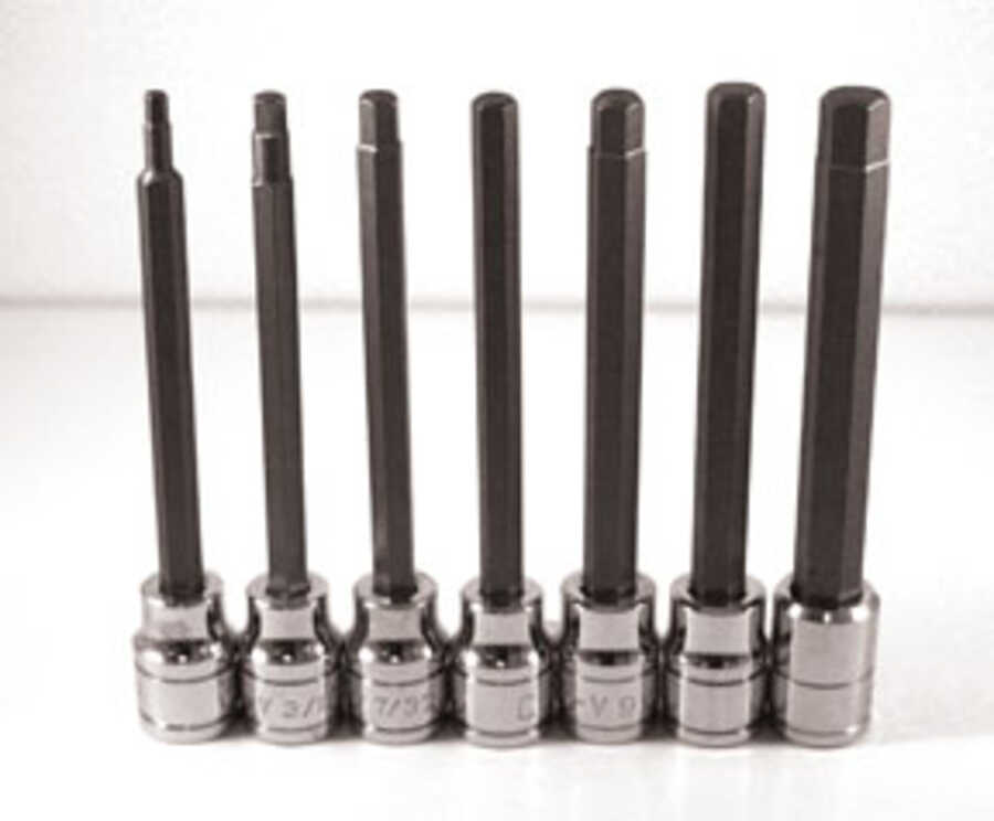 7PC XL SAE HEX BIT SOCKET SET