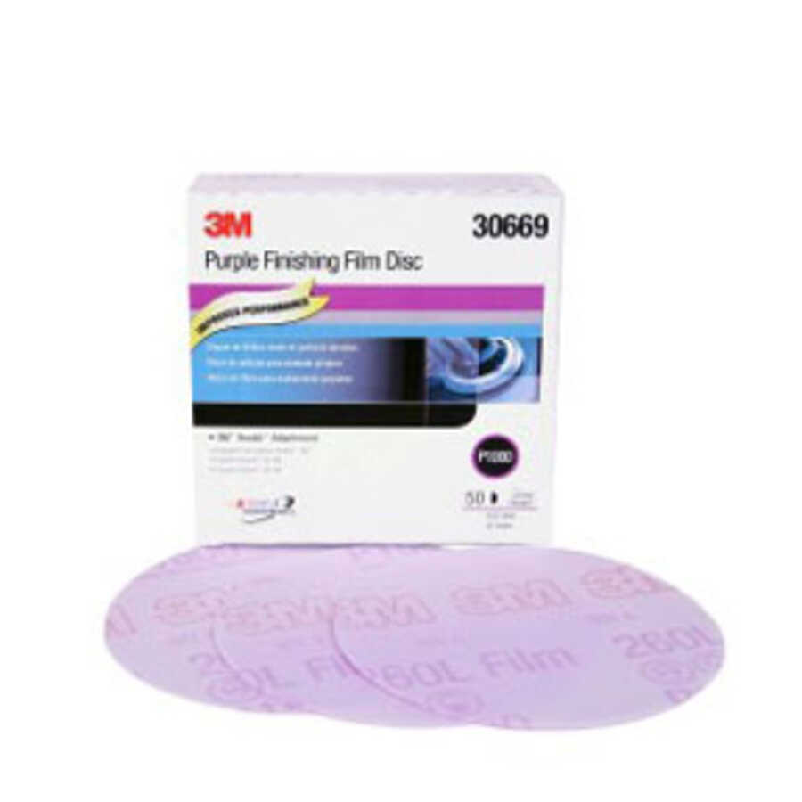 6 in Purple Finishing Film Hookit Disc P1000, 50 pcs