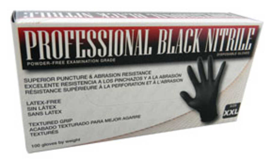 PRO BLACK NITRILE MED. 100/BOX
