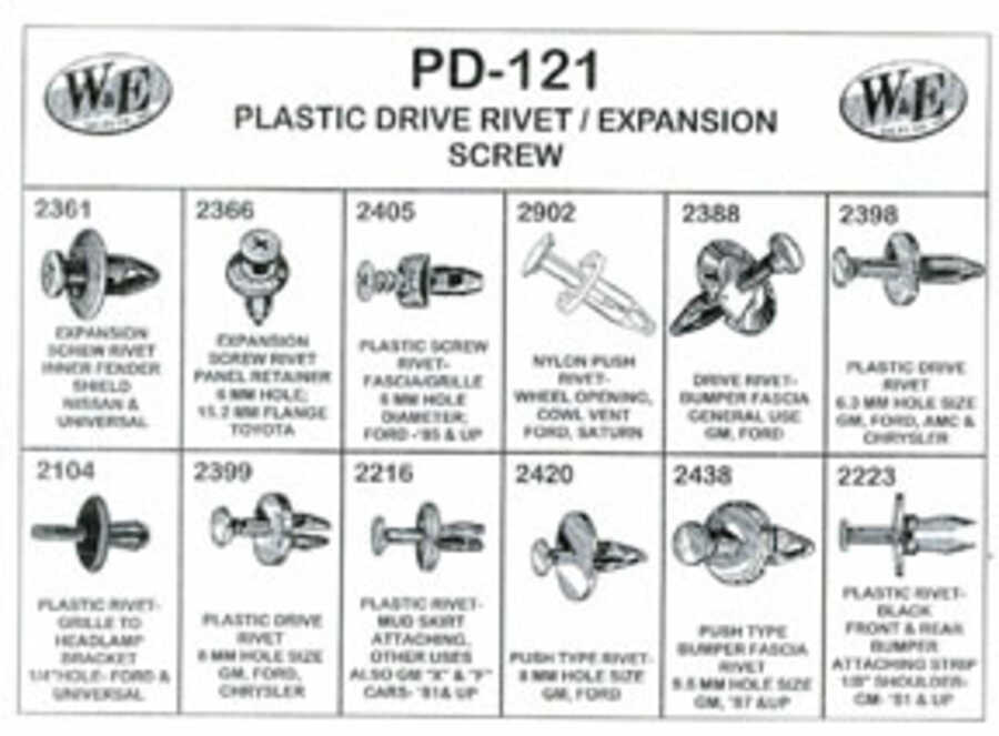 PK/97 PLASTIC DRIVE RIVET & E