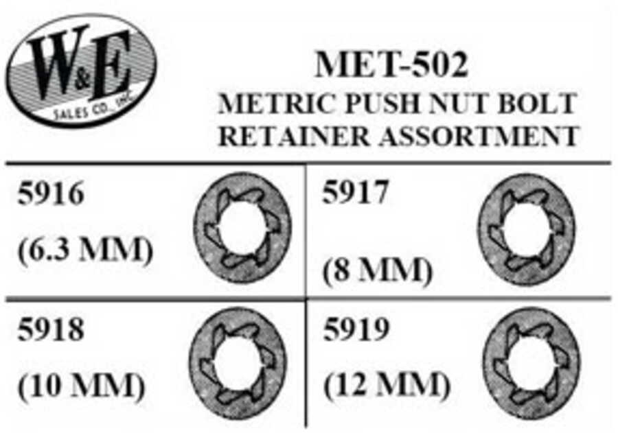 METRIC PUSH NUT BOLT RETAINER