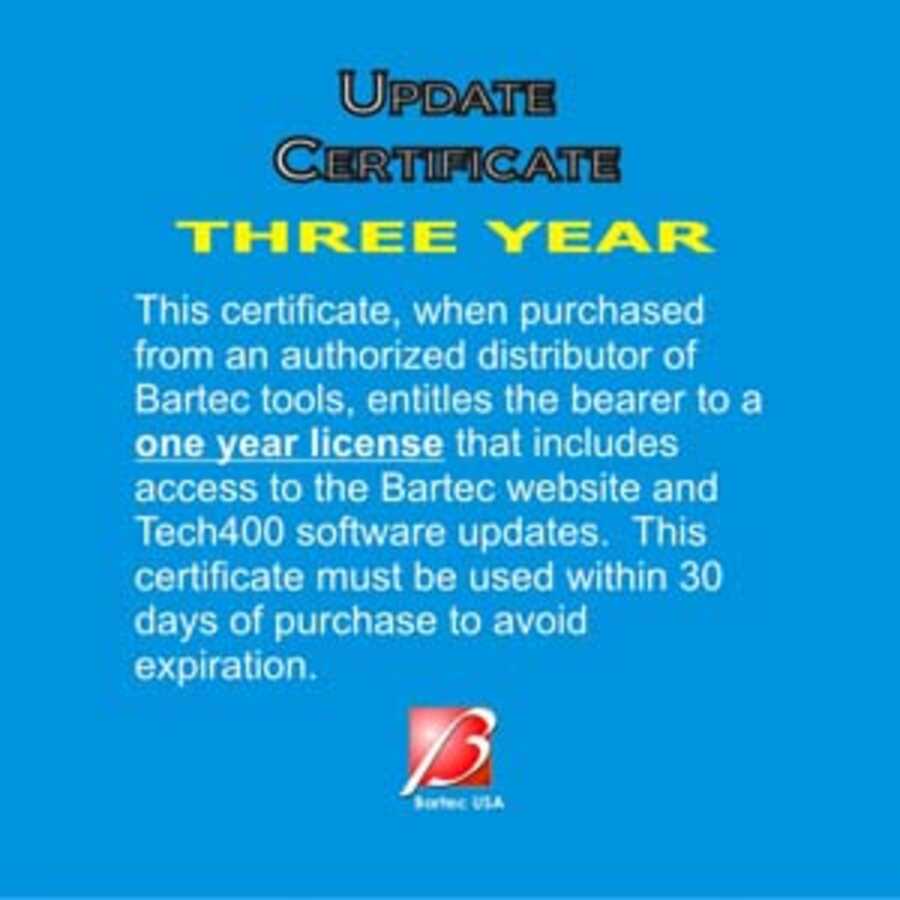 TECH400 Update 3 Year License