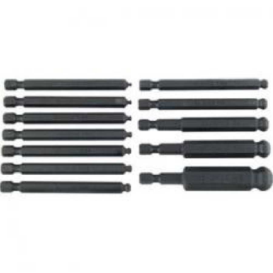 SET 12 BALL END POWER BITS, 5/64-1/2"