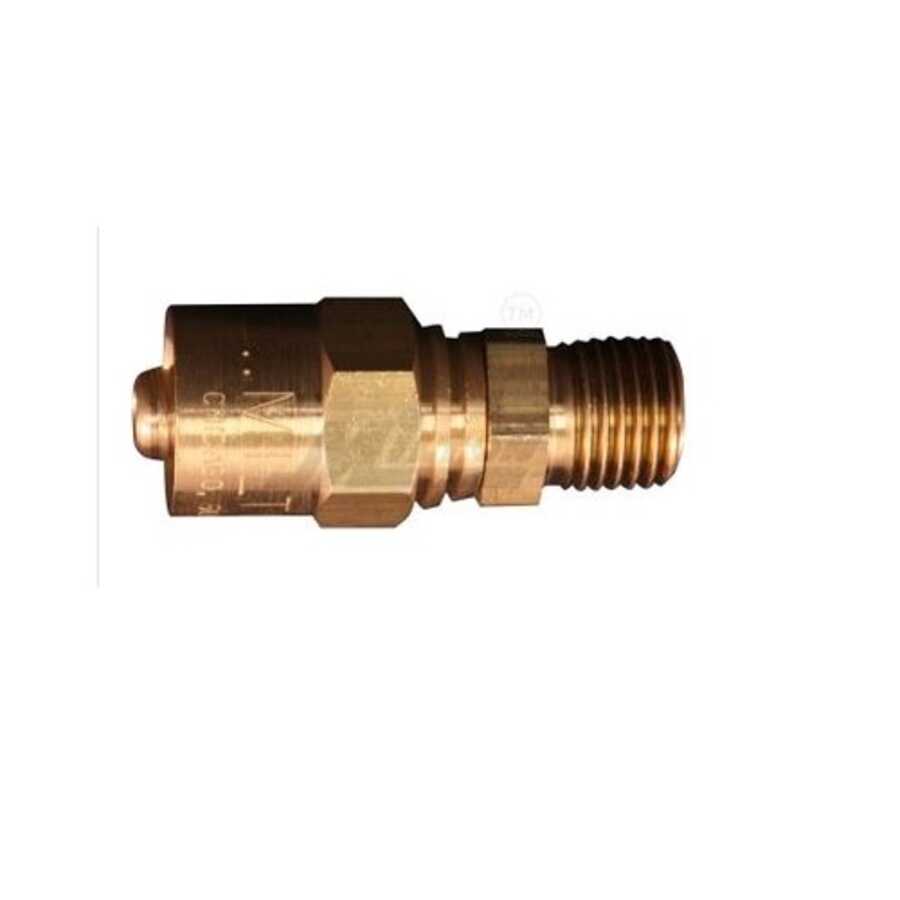 1/4" MNPT 1/2" OD Reusable Hose End Fitting