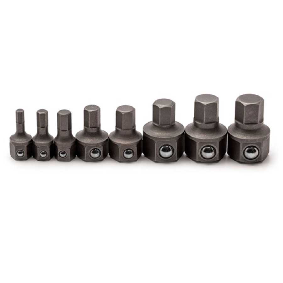 8 Pc. Metric Hex Ratcheting Wrench Insert Bit Set