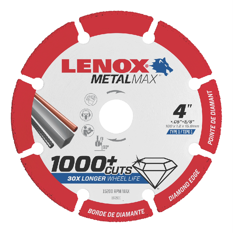 LENOX DIAM CUTOFF WHEEL AG 4" X 5/8"