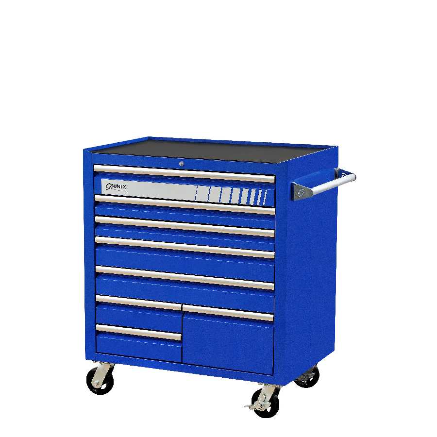 BLUE 8 DRAWER SERVICE CART