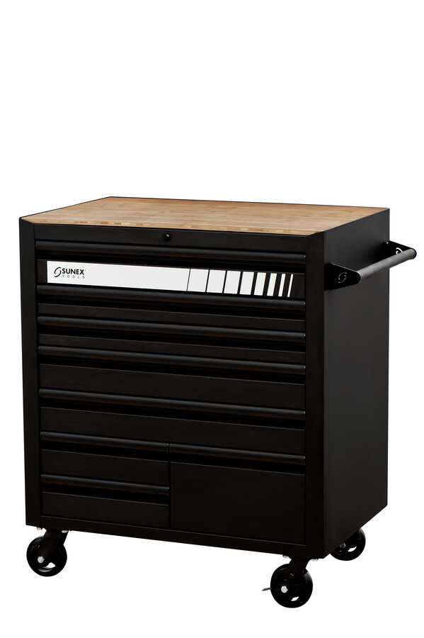 BLACK 8 DRAWER SERVICE CAR