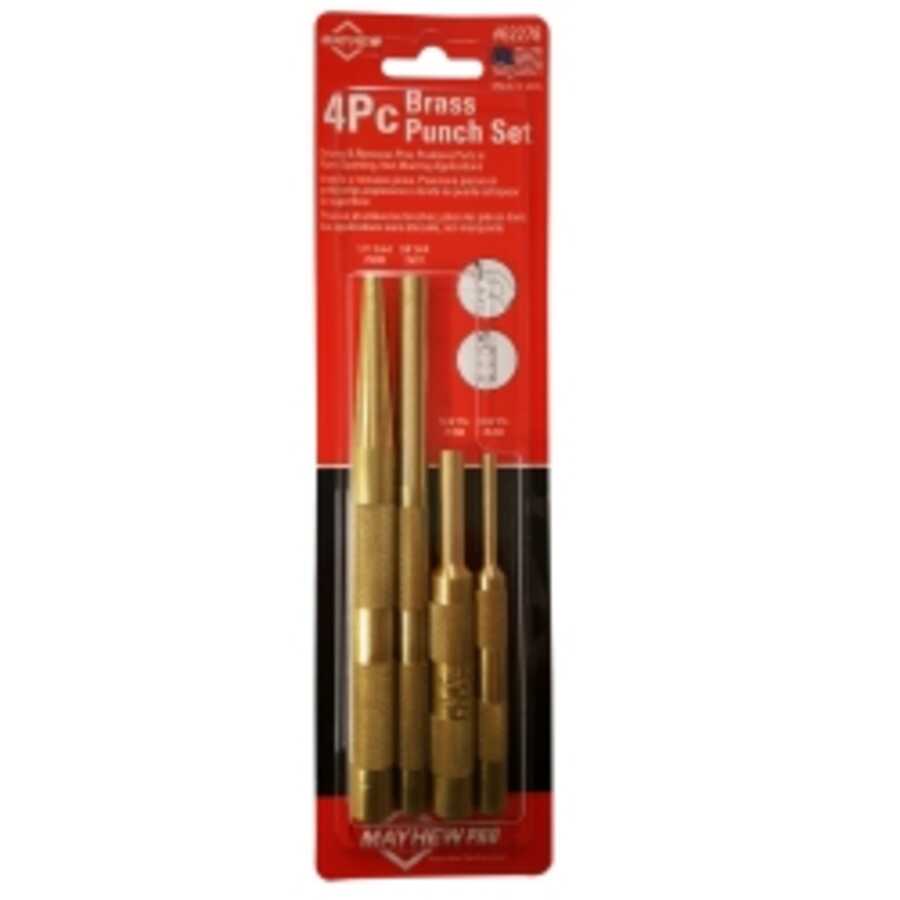 4 PC BRASS PUNCH (INCH) SET