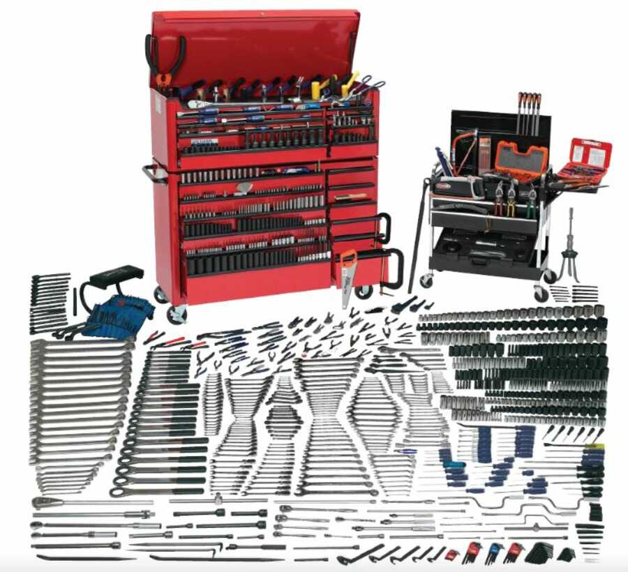 Mammoth Tool Set Complete w Tool Boxes 1350 Pc