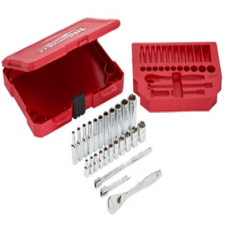 1/4" Drive 26Pc SAE Ratchet &