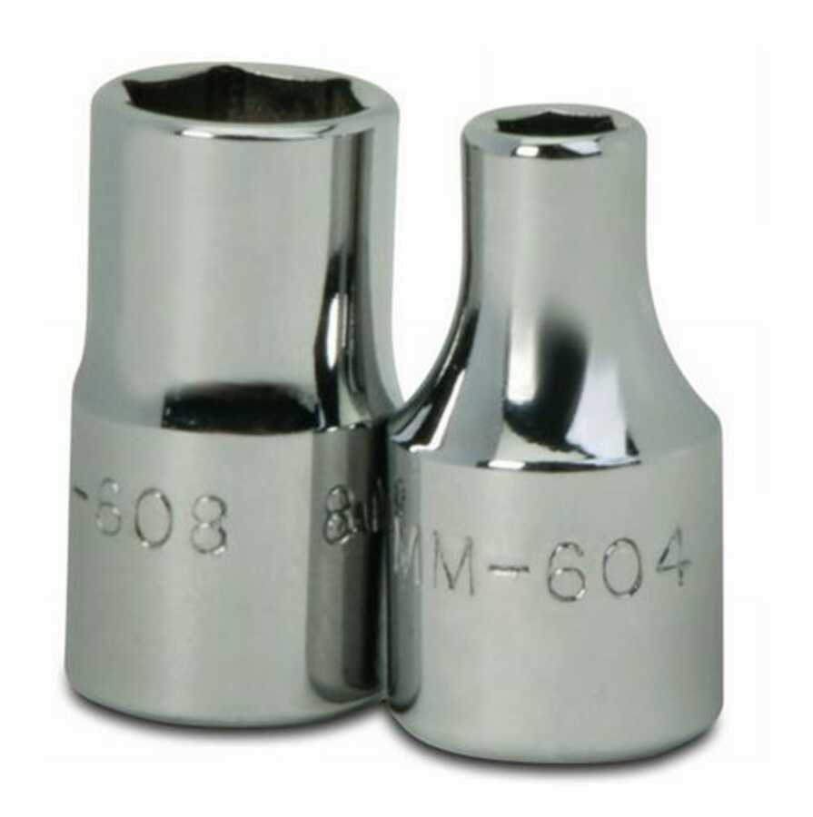 1/4" Drive 6-Point Metric 4 mm Shallow Socket