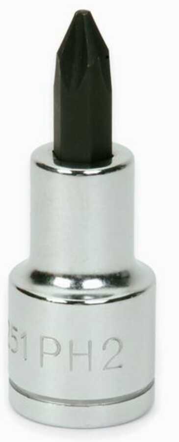 1/2" Drive #2 Phillips Screwdriver Bit Socket