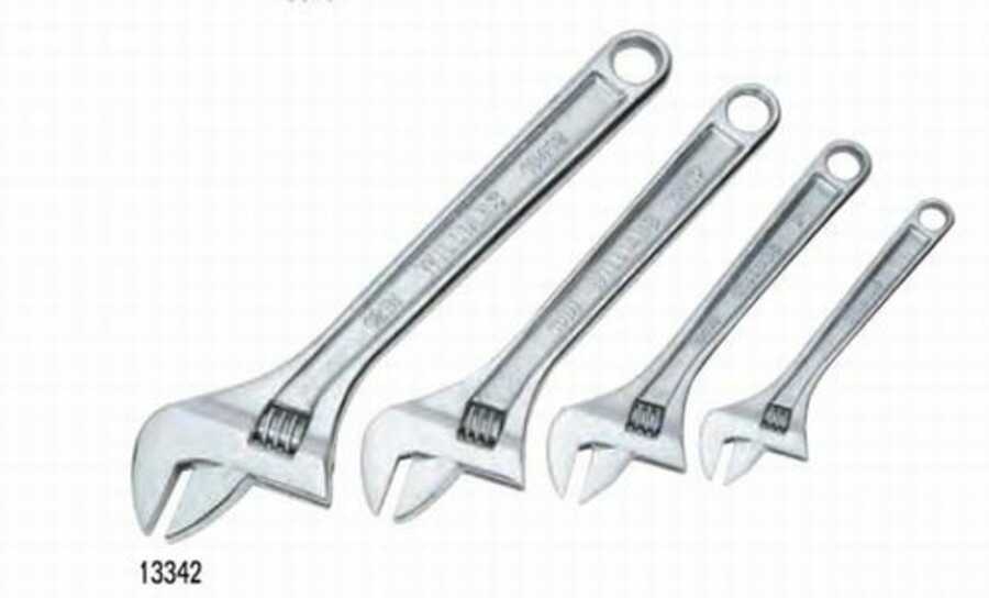 4 pc Adjustable Wrench Set