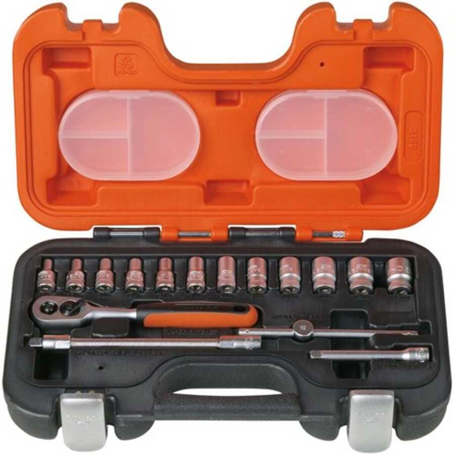 16 Piece 1/4" Drive Socket and Drive Tool Set