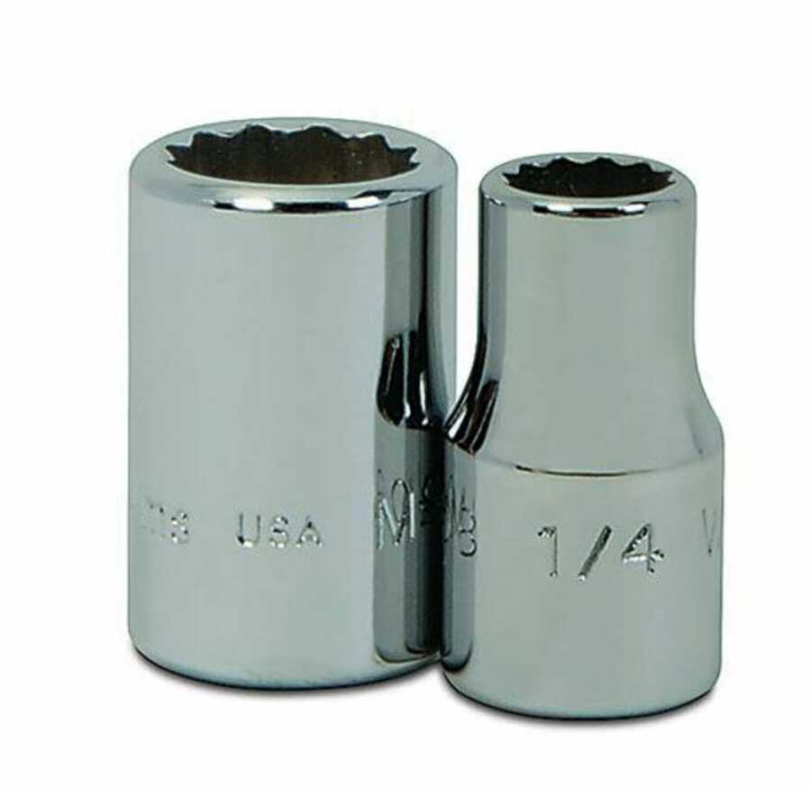 1/4" Drive 12-Point SAE 7/16" Shallow Socket