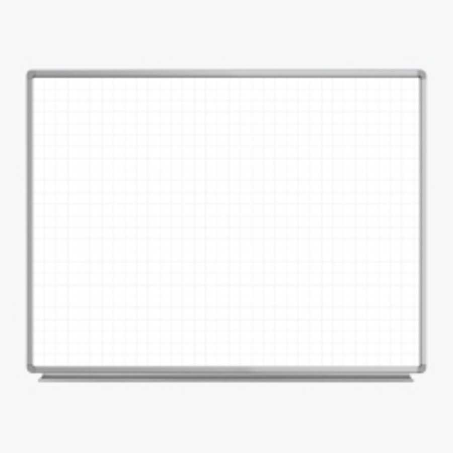 Luxor 48 x 36 Wall Mounted Ghost Grid Whiteboard