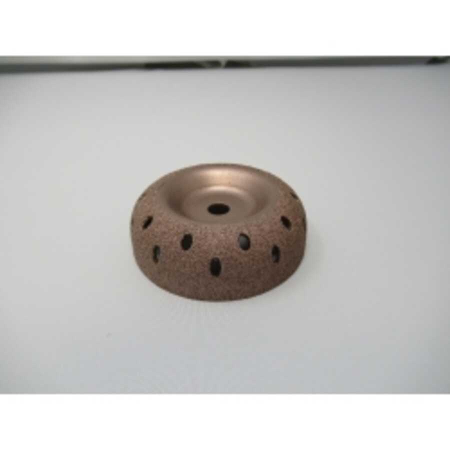 3" x 1" contour wheel 36 grit 3/8" arbor hole