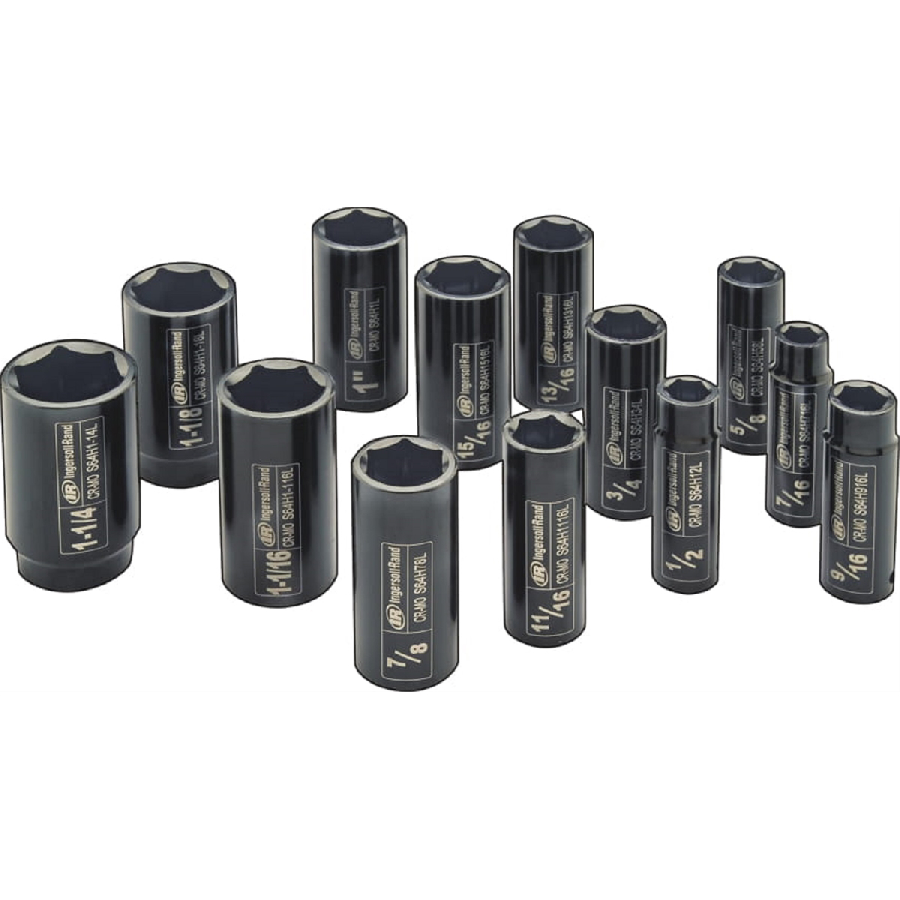 1/2" Drive SAE Deep Impact Socket Set, 13 Piece