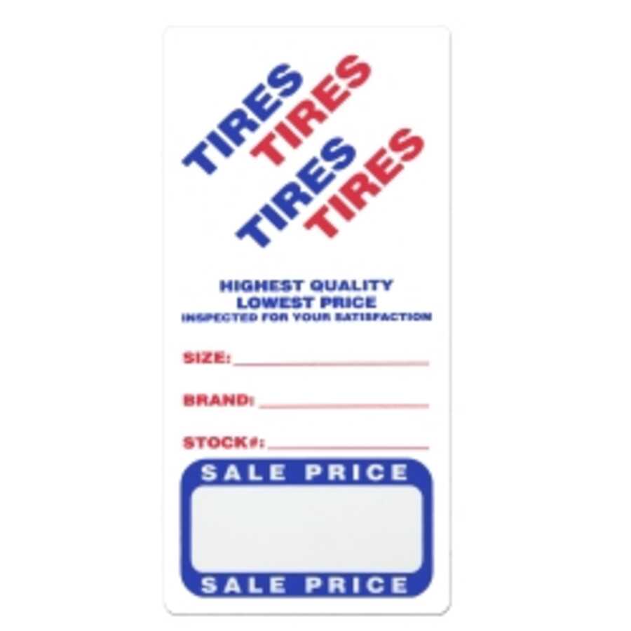 Adhesive Tire Label - 500 per Roll