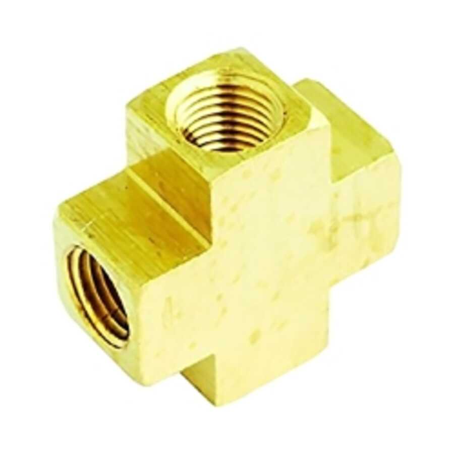 FEMALE CROSS 1/4" NPT ALL FOUR OPENINGS